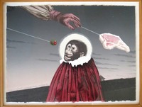 Rare Donald Roller Wilson Lithographic Print Titled MEET 1977